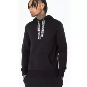 Image of Hype Black Drawstring Mens Pullover Hoodie - Black