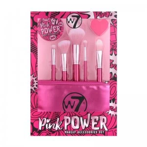 Image of W7 Pink Power Makeup Accessories Set