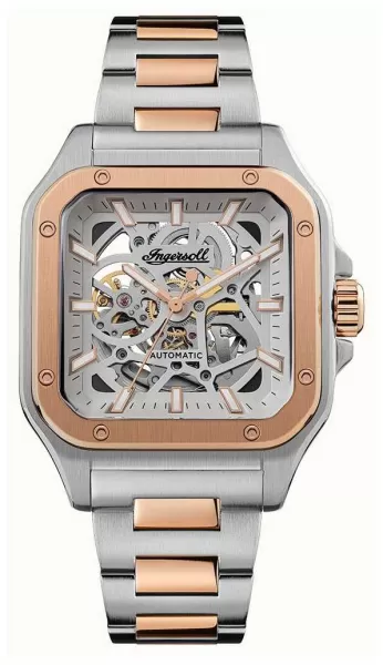 Image of Ingersoll I14502 The Ollie Automatic (42mm) Silver Skeleton Watch