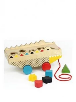 Image of Petit Collage Rock N Roll Alligator Pull Along Shape Sorter
