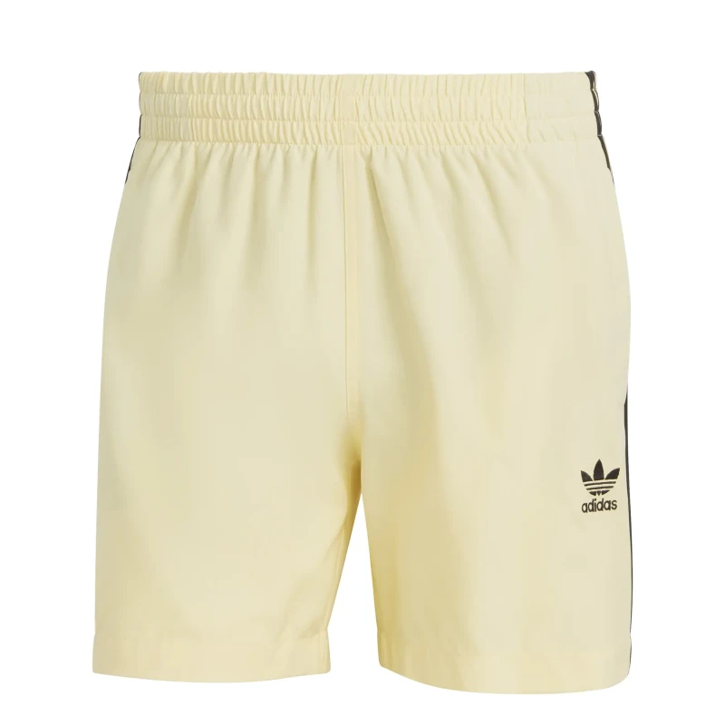 Image of adidas Originals Adicolor 3-Stripes Swim Shorts Almyel/Black male XS