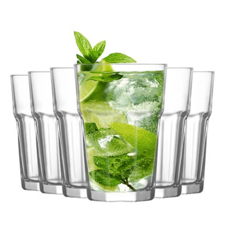 Image of LAV Glassware Lav Aras Highball Glasses - 365Ml - Clear - Pack Of 6