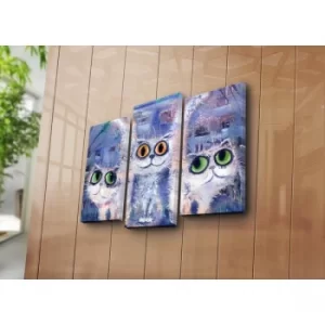Image of 3PATK-36 Multicolor Decorative Canvas Painting (3 Pieces)