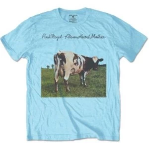 Image of Pink Floyd - Atom Heart Mother Album Unisex Small T-Shirt - Blue