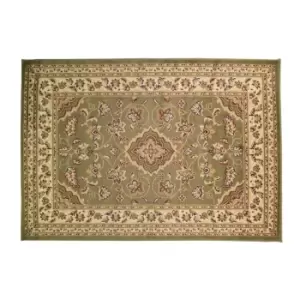 Image of Flair Rugs Sincerity Sherbourne Antique Design Runner Rug (67cm x 300cm) (Green)