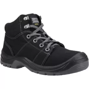 Image of Mens Desert Safety Boots (7 UK) (Black/Dark Grey) - Safety Jogger