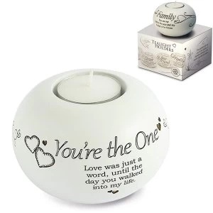 Image of Said with Sentiment Tea Light Holders You're The One