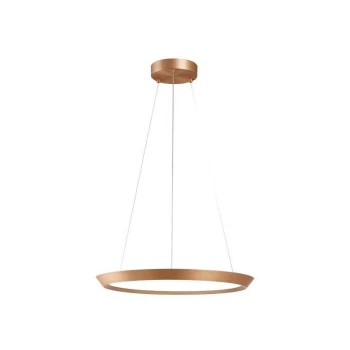 Image of Leds-c4 Grok Lighting - Grok Saturn - LED Round Circular Ceiling Pendant Satin Gold Phase Cut Dimming 60cm 4000lm 2700K