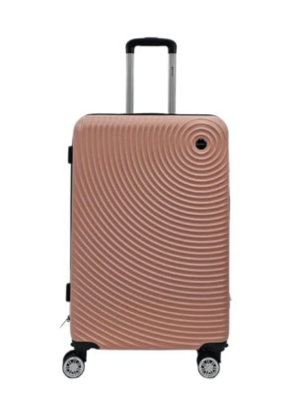 Image of Eagles Hard Shell Suitcase 8 Wheel Luggage Case Travel Bag Rose Gold