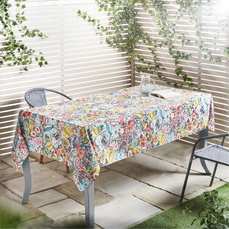 Image of Paradiso Water Resistant Outdoor Tablecloth 150cm x 215cm Multi