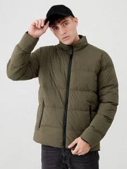 Image of Superdry Printed Reversible Jacket - Olive Size 2XL, Men