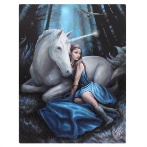 Image of Small Blue Moon Canvas Picture by Anne Stokes