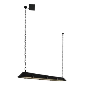 Image of Tubalar Straight Bar Pendant Ceiling Light Black Matt, Plastic Matt, Metal