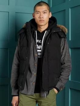 Image of Superdry Rookie Down Gilet - Black Size M Men