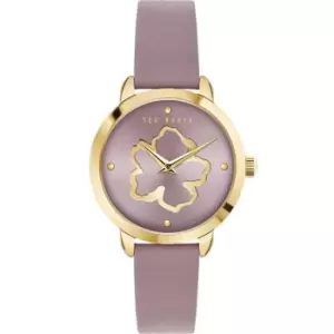Image of Ted Baker Ladies Fleure Watch - Gold and Purple