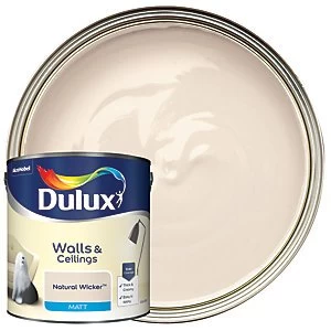 Image of Dulux Walls & Ceilings Natural Wicker Matt Emulsion Paint 2.5L