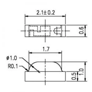 Image of SMD LED Non standard Red 48 mcd 130 20 mA