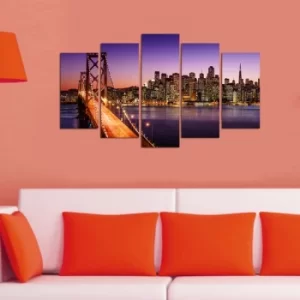 Image of 5M-75 Multicolor Decorative MDF Painting (5 Pieces)