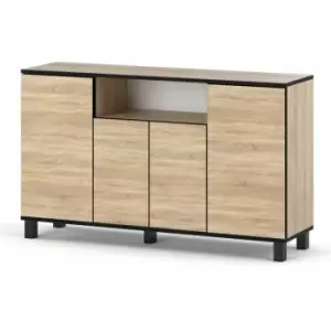 Image of Best4D Cabinet Storage Dresser 140x80x35cm with Oak Mat Front - Body Colour Oak Sonoma
