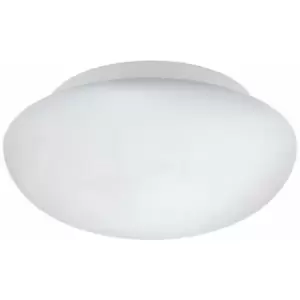 Image of Wall Flush Ceiling Light Colour White Shade White Glass Opal Matt Bulb E27 1x60W