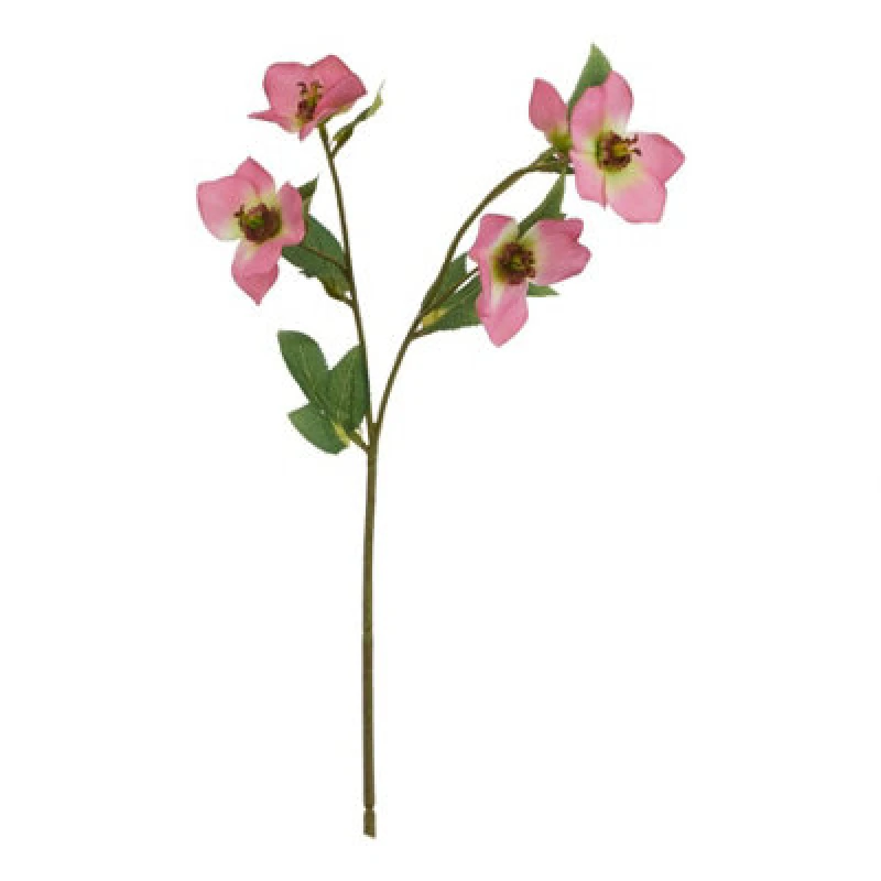 Image of Hill Interiors The Natural Garden Collection Varigated Hellibore Artificial Flower Pink (One Size)