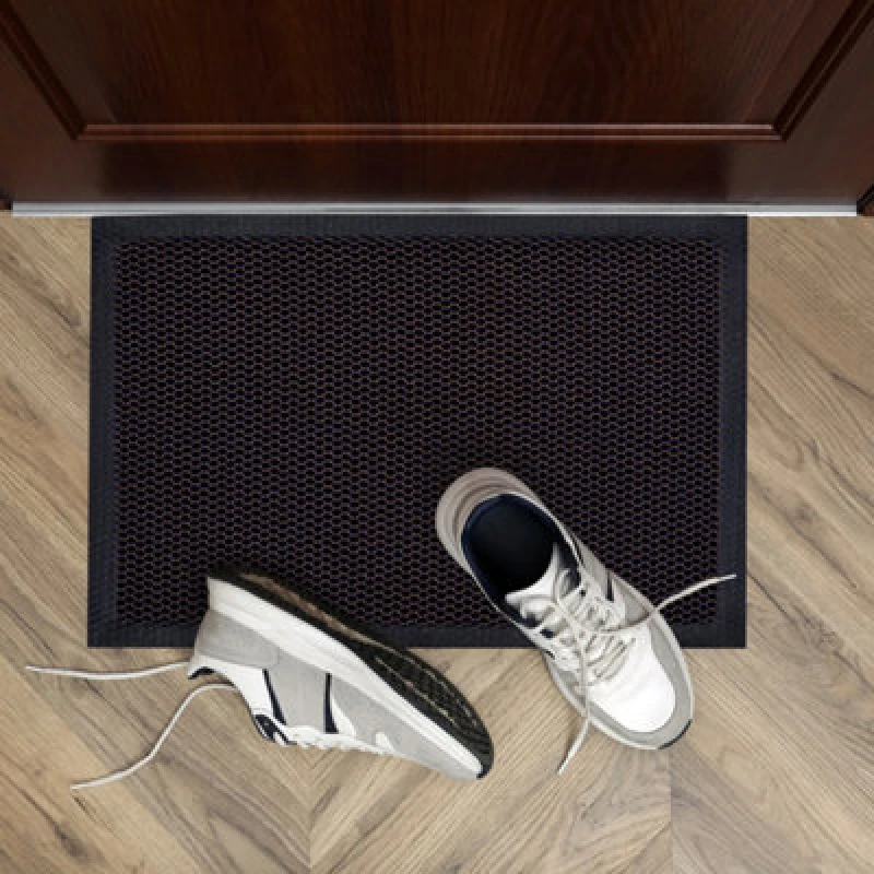 Image of Floortex Doortex Meshmat Entrance Mat - 80 x 120cm / Metallic Blue /Orange