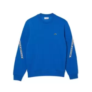 Image of Lacoste Tape Crew Sweatshirt - Blue