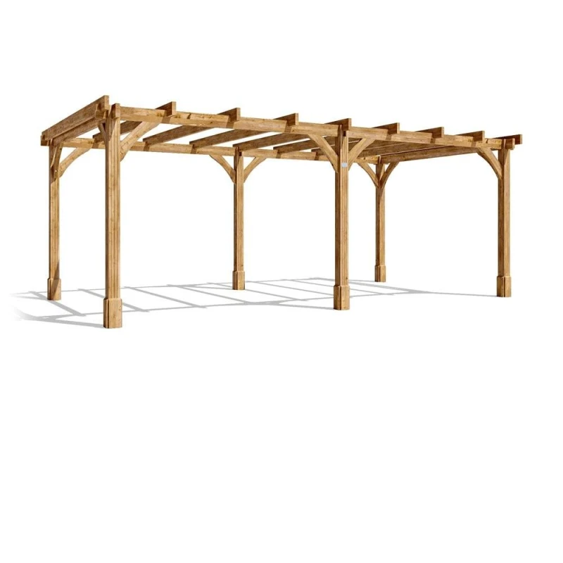 Image of Dunster House Wooden Pergola Kit 6M X 3M Diy Plants Frame Garden Structure Utopia (19' 6" X 10')