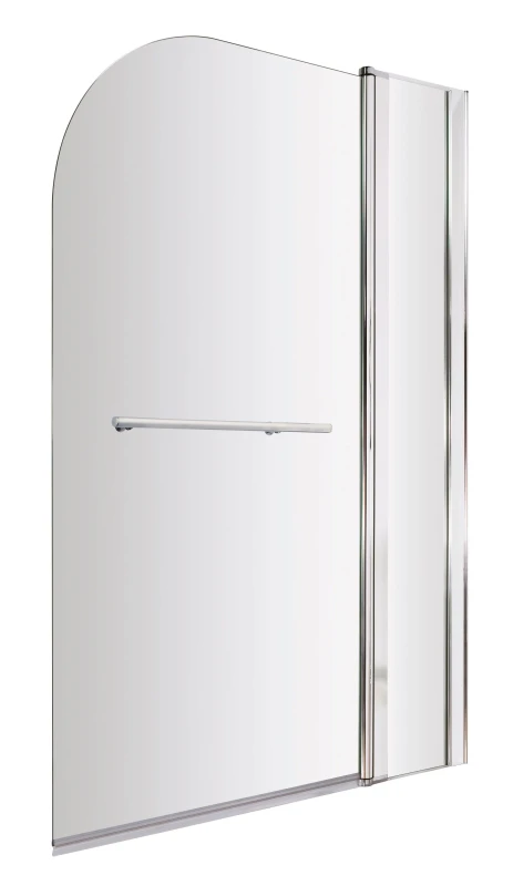 Image of Balterley 6mm Glass Reversible Shower Bath Screen Fixed Panel 1433 x 998mm Silver