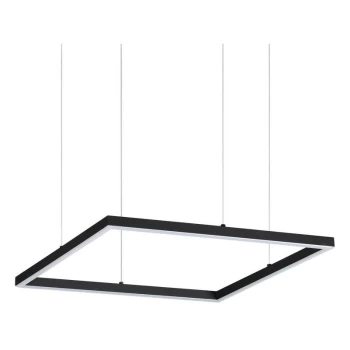 Image of Ideal Lux Lighting - Ideal Lux Decorative Square Integrated Pendant Light Black, 3000K, 33W