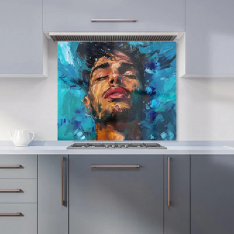 Image of Warren Reed - Designer Miniature Schnauzer Dog Splashart Tea Towel Multicolor Unisex