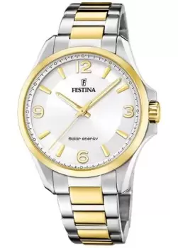 Image of Festina F20657/1 Mens Solar Energy (41.5mm) White Dial / Watch