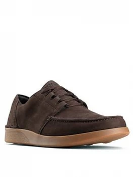 Image of Clarks Oakland Walk Trainers - Dark Brown, Size 6, Men