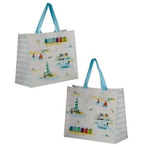 Image of Seaside and Beach Design Durable Reusable Shopping Bag