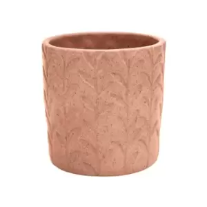 Image of Ivyline Fairford Ochre Speckle Leaf Planter H25cm D24cm