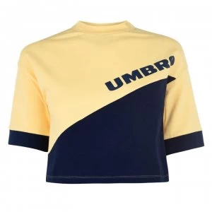 Image of Umbro Umbro Womens Temp Crop Top - AURORA/MEDIEVAL