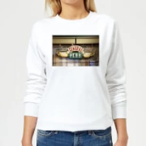 Image of Friends Central Perk Coffee Sign Womens Sweatshirt - White - S