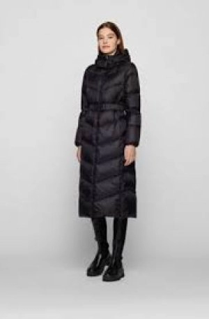 Image of Hugo Boss Paflaffy 1 Puffer Coat Black Size 14 Women