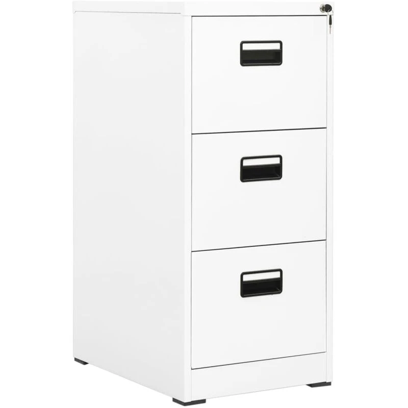 Image of VIDAXL Filing Cabinet White 46x62x102.5cm Steel Vidaxl 8720286565865