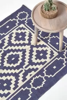 Image of Halmstad Scandi Style 100% Cotton Printed Rug