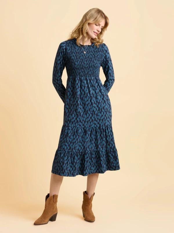 Image of Brakeburn Womens Cay Dress in Blue Size: 8 Blue Female 8