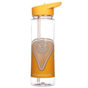 Image of Shatterproof Reusable 550ml Plastic Water Bottle - Volkswagen VW T1 Camper Bus Orange