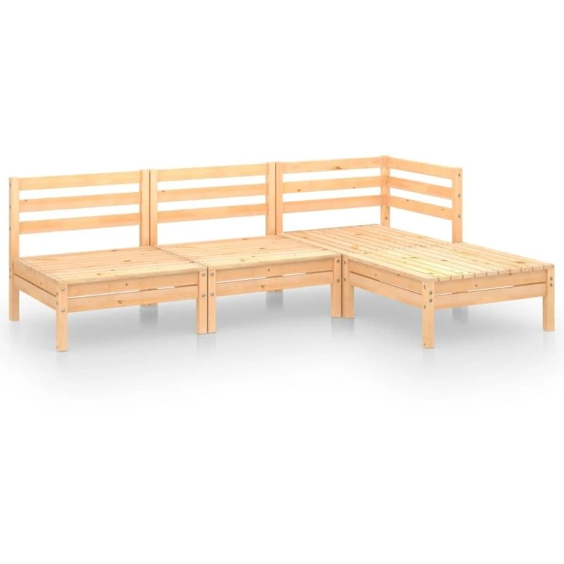 Image of VIDAXL 4 Piece Garden Lounge Set Solid Pinewood Vidaxl 8720286685099