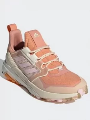 Image of adidas Terrex Trailmaker Primegreen Hiking Shoes, Beige/Black, Size 5.5, Women
