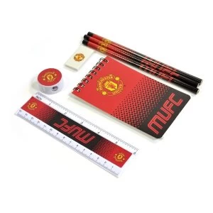 Image of Man Utd Fade Starter 7 Piece Stationery Set
