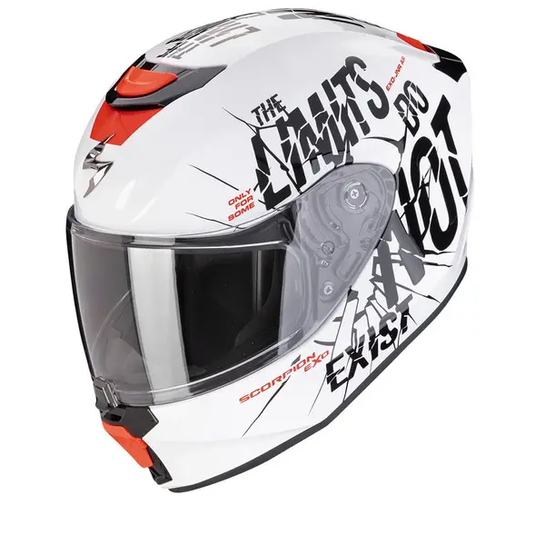 Image of Scorpion EXO-JNR Boum White Black Full Face Helmet Size L