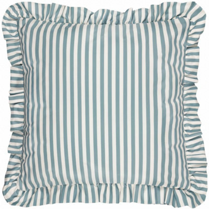 Image of Wylder Nature Millie Ruffle Striped Polyester Filled Outdoor Cushion