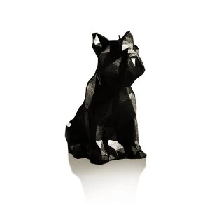 Image of Black Metallic Low Poly Bulldog Candle