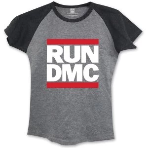 Image of Run DMC - Logo Womens Medium T-Shirt - Grey