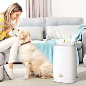 Image of HOMCOM Air Purifiers for Bedroom with 3-Stage Filtration System
